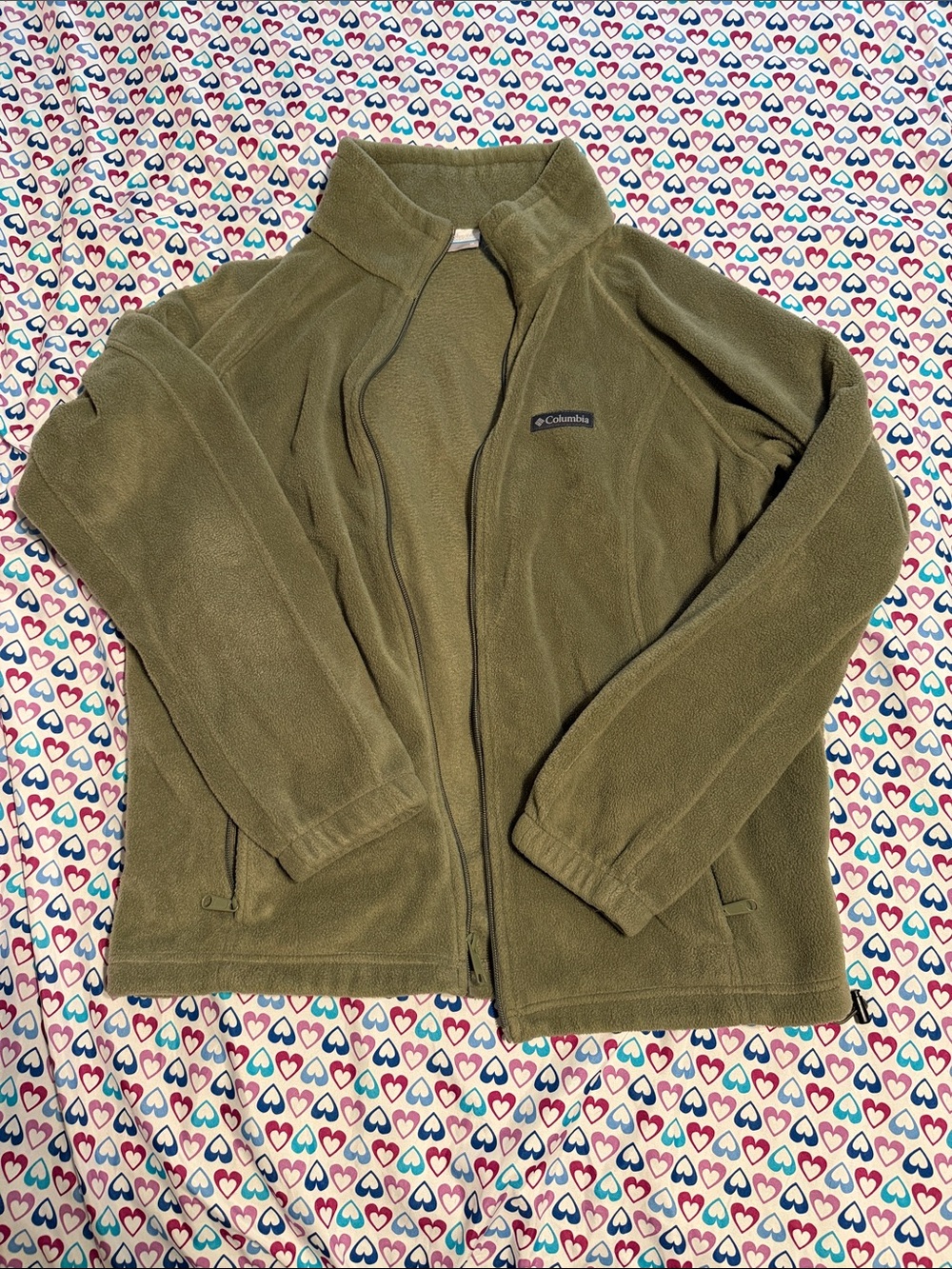 Columbia Tan Full-Zip Sherpa Fleece Jacket